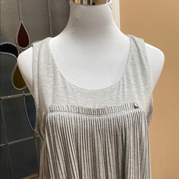 Anthropologie Gray Pleated Dress - Picture 3 of 10